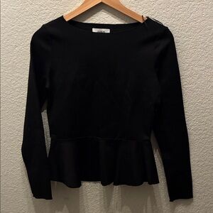 NWT Jason Wu black long sleeve top